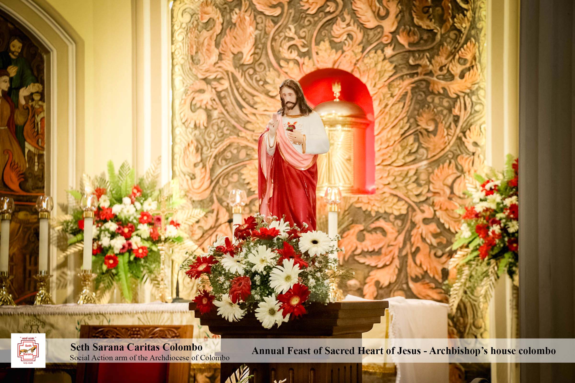 The feast of the Secret Heart Chapel at the Archbishop’s house was celebrated today.